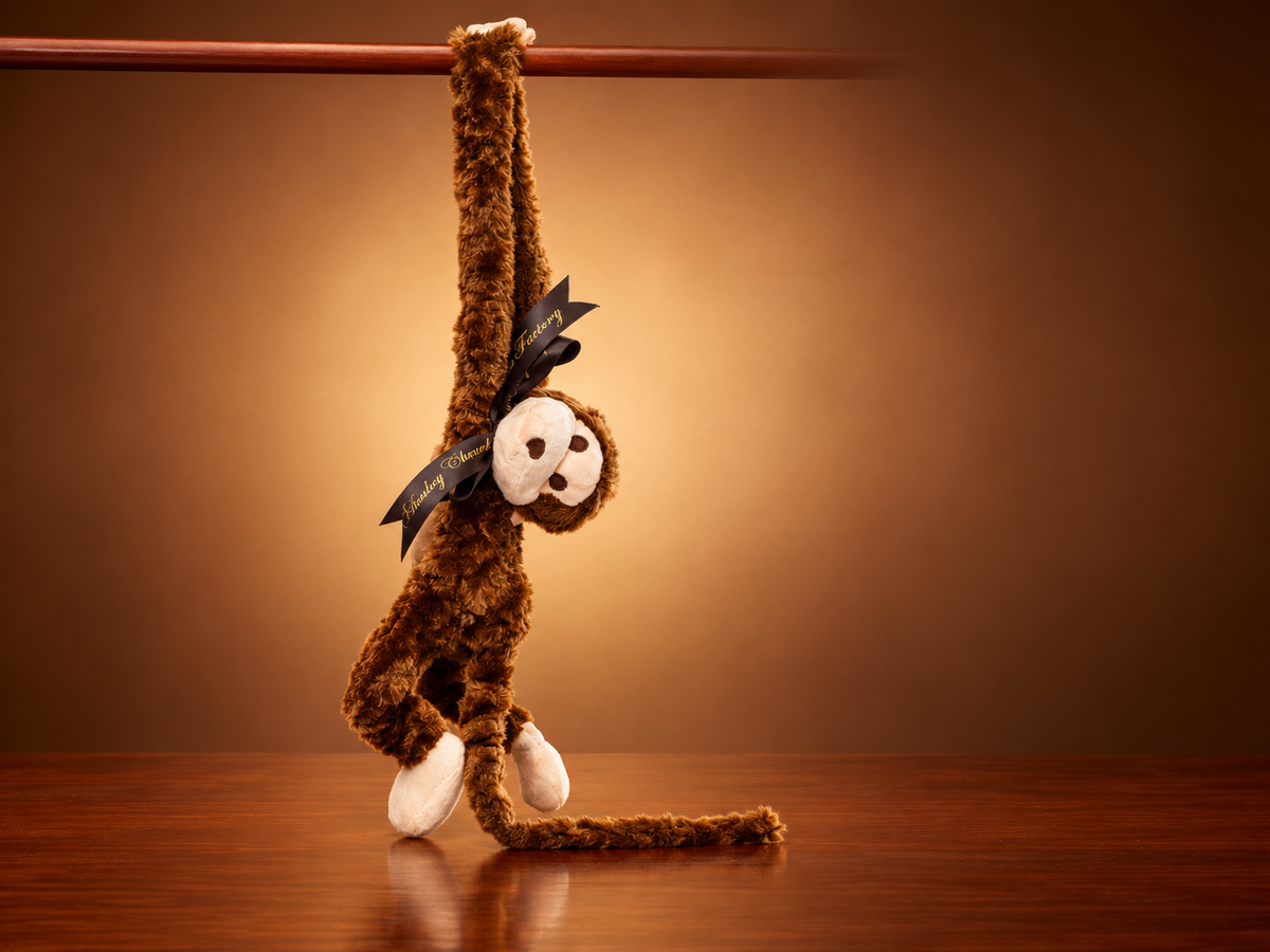 Stanley Chocolate Factory Hanging Plush Monkey