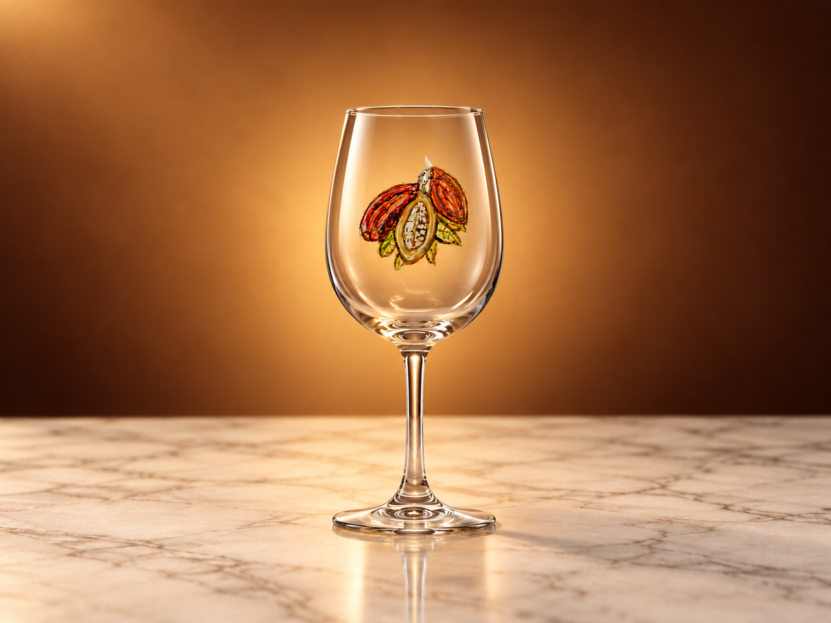 Hand Painted Wine Glass