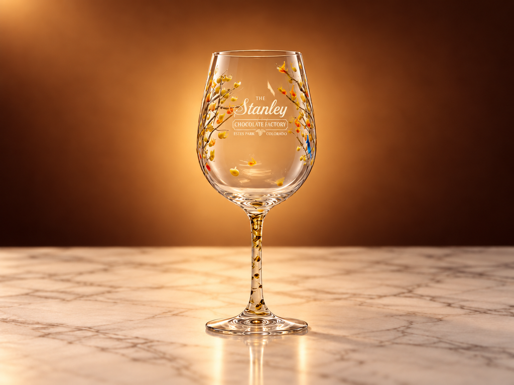 Hand Painted Wine Glass