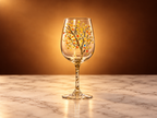 Hand Painted Wine Glass