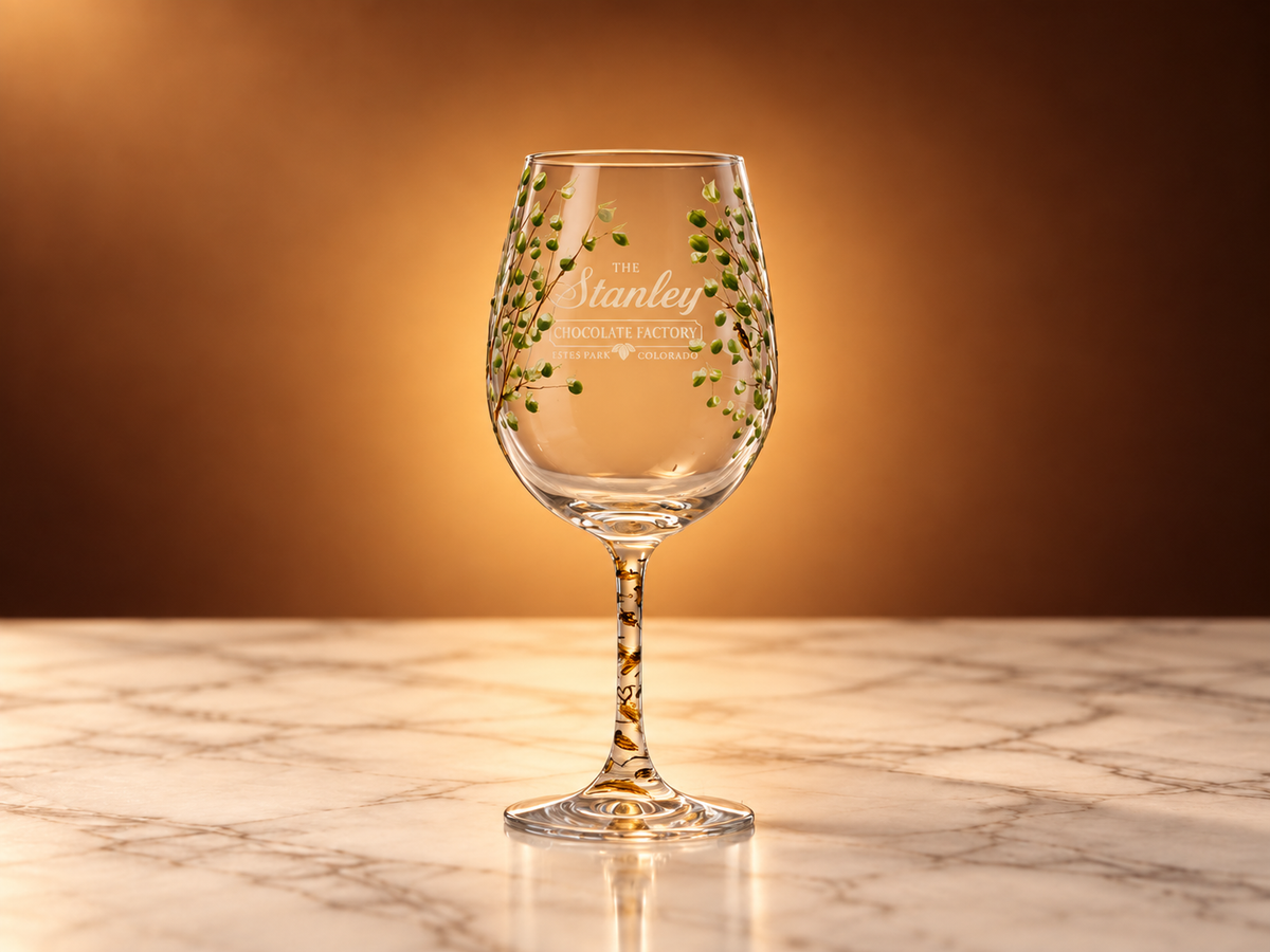 Hand Painted Wine Glass