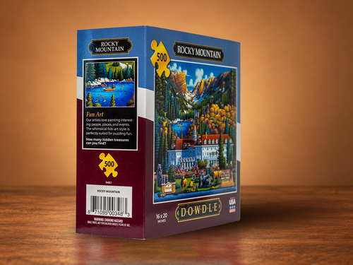 Dowdle Folk Art "Rocky Mountain" 500-Piece Jigsaw Puzzle