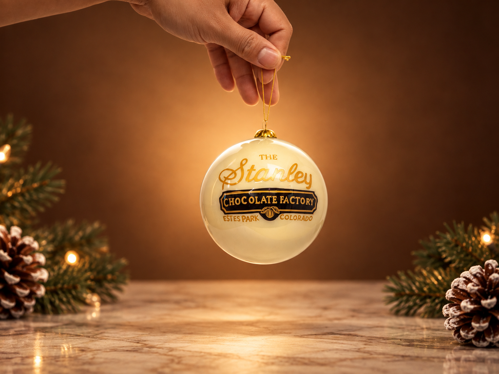 The Stanley Chocolate Factory Steamer Glass Ball Christmas Ornament