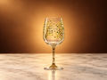 Hand Painted Wine Glass
