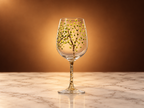 Hand Painted Wine Glass