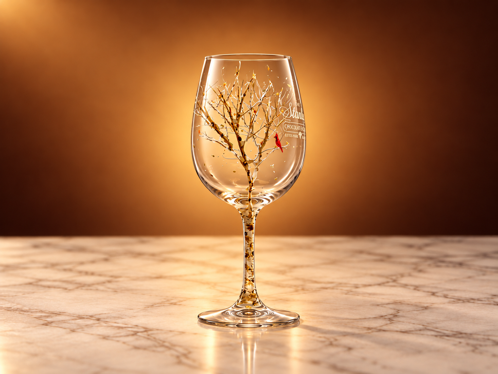 Hand Painted Wine Glass