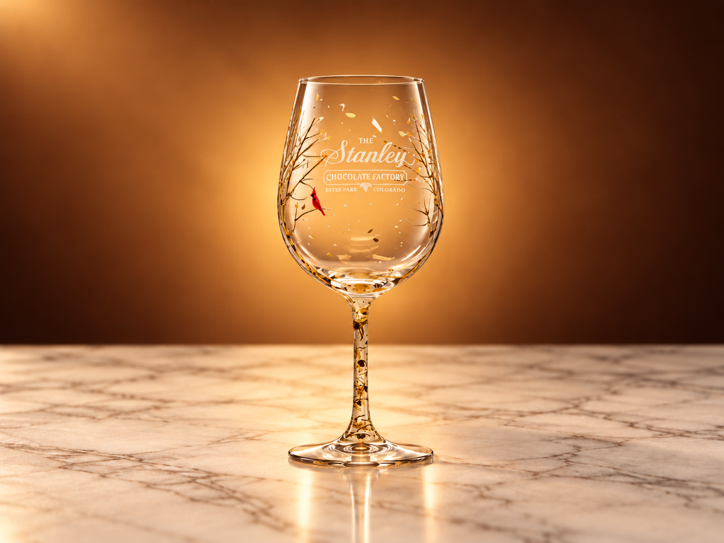 Hand Painted Wine Glass