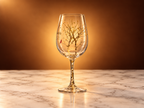 Hand Painted Wine Glass